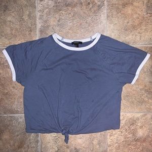 Blue crop top